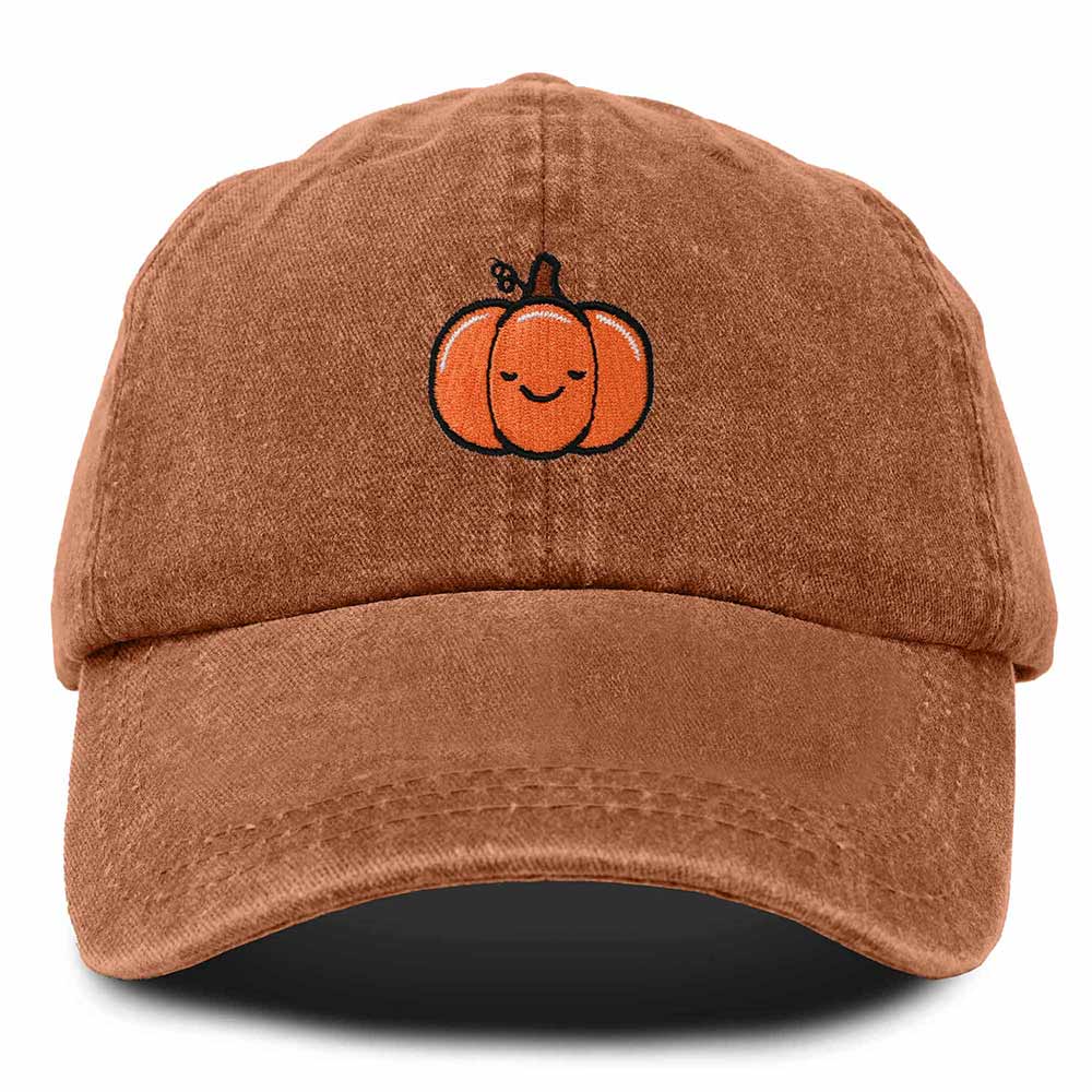 Dalix Baby Pumpkin Embroidered Cotton Baseball Cap Adjustable Dad Hat Womens in Orange