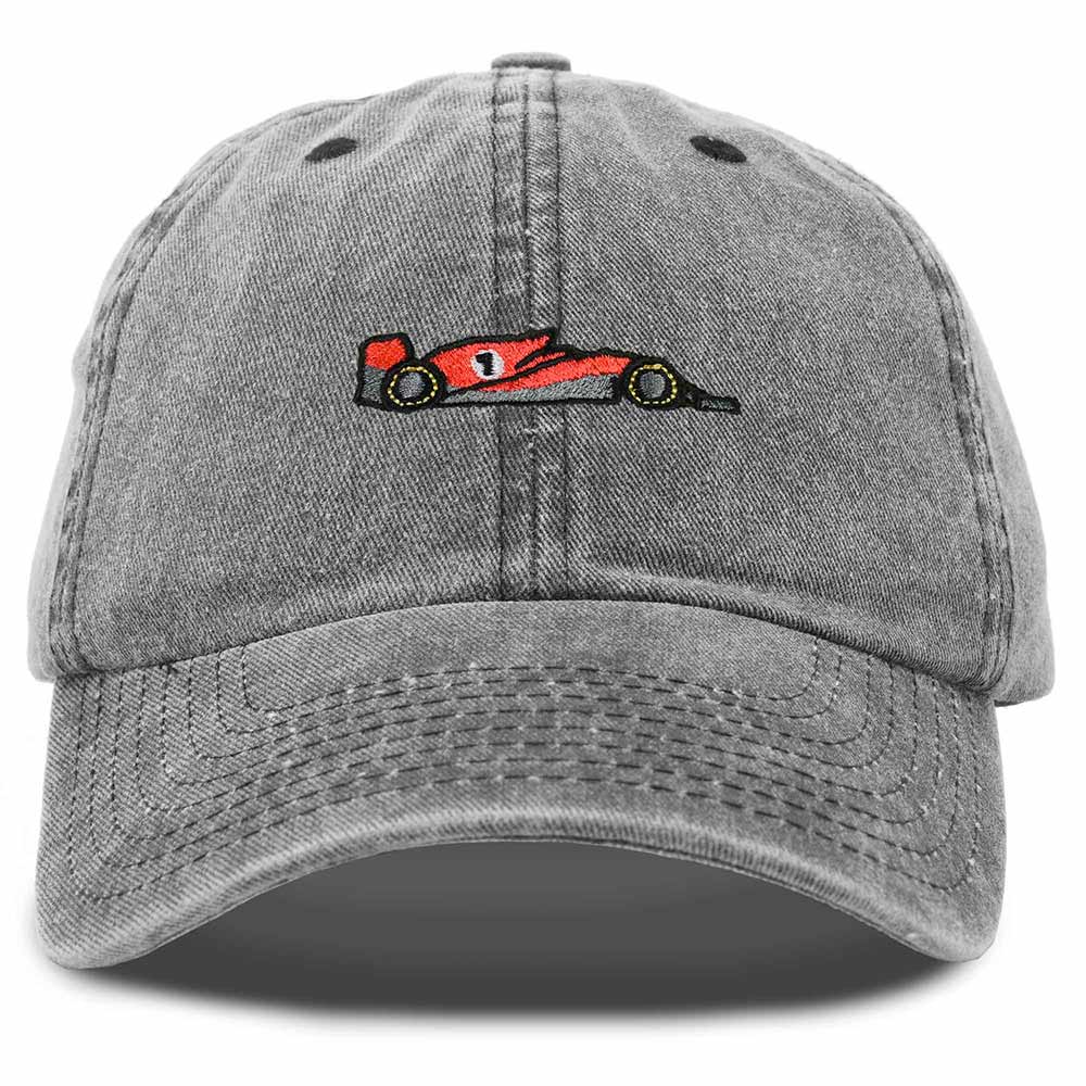 Dalix Formula Racing Car Embroidered Cap Cotton Baseball Summer Cool Dad Hat Mens in Black