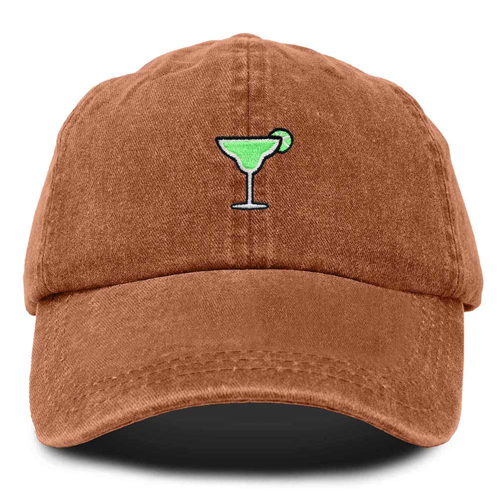 Dalix Margarita Embroidered Cap Cotton Baseball Cute Cool Dad Hat Womens in Orange