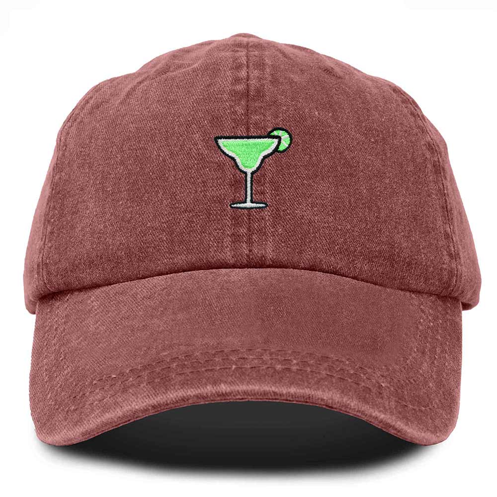 Dalix Margarita Embroidered Cap Cotton Baseball Cute Cool Dad Hat Womens in Red