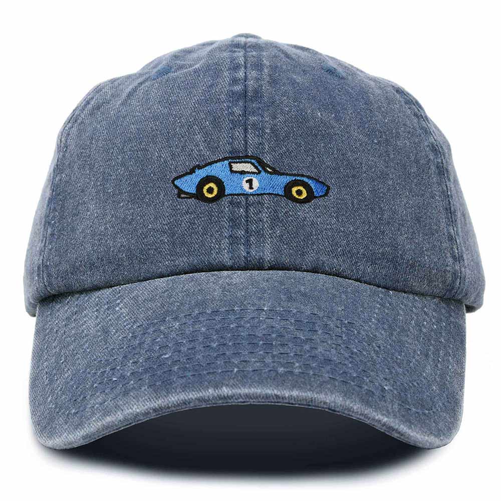 Dalix Muscle Car Embroidered Cap Cotton Baseball Summer Cool Dad Hat Mens in Navy Blue