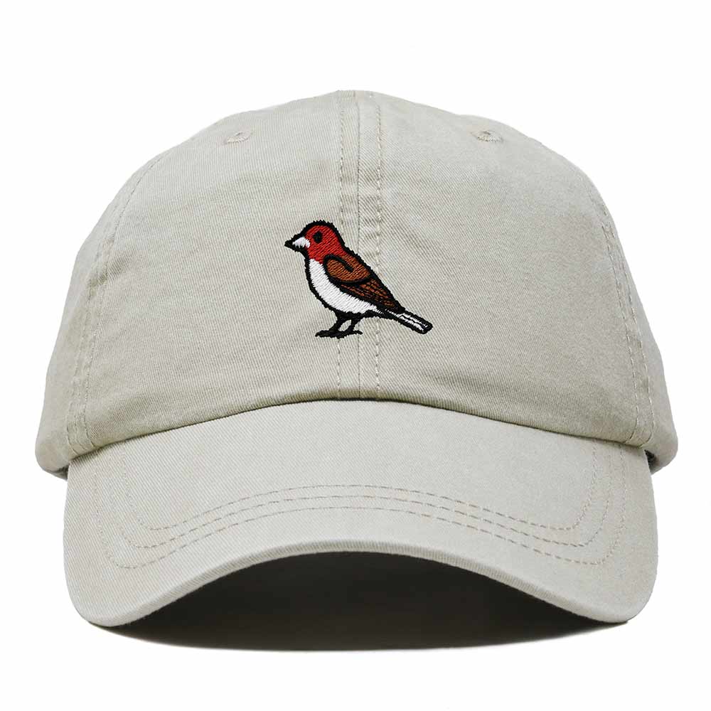 Dalix Purple Finch New Hampshire Embroidered Bird Cotton Baseball Cap Dad Hat Mens Womens Outdoor Summer in Washed Stone White