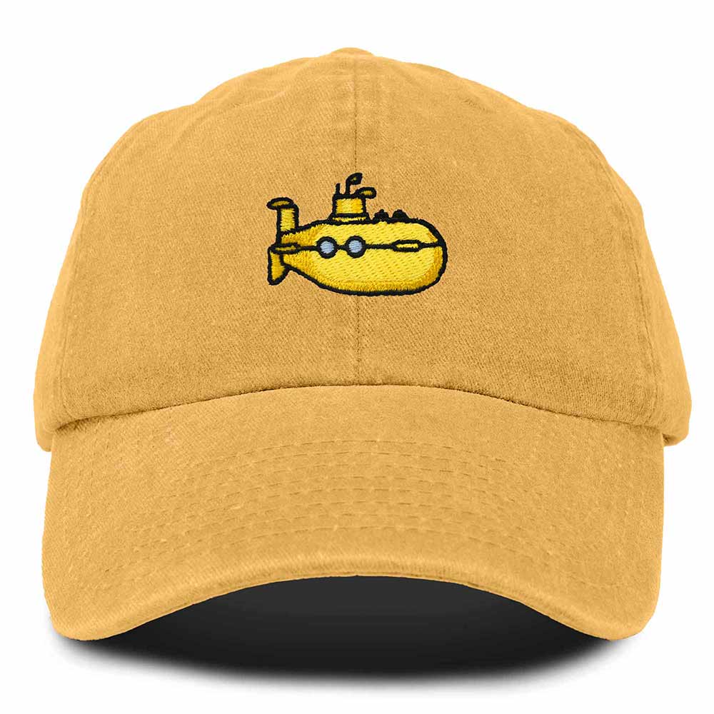 Dalix Submarine Cotton Dad Hat Adjustable Soft Baseball Cap Mens in Gold