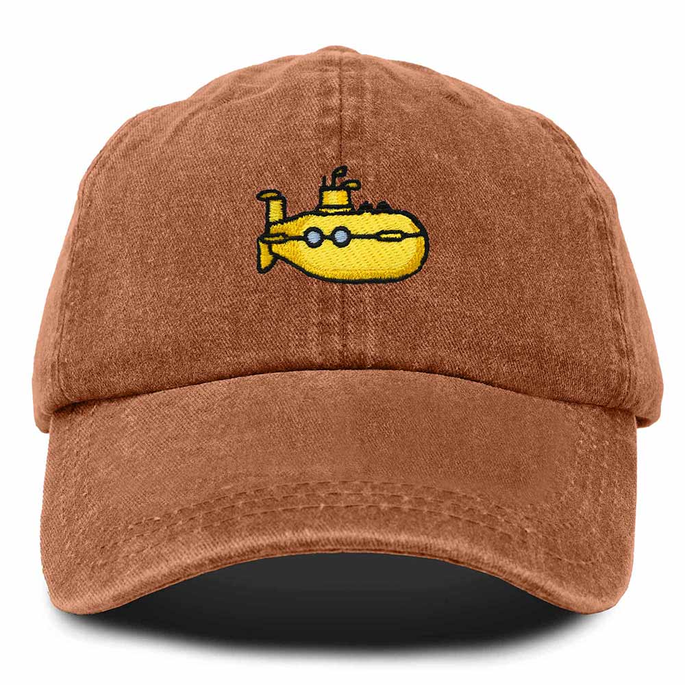 Dalix Submarine Cotton Dad Hat Adjustable Soft Baseball Cap Mens in Orange