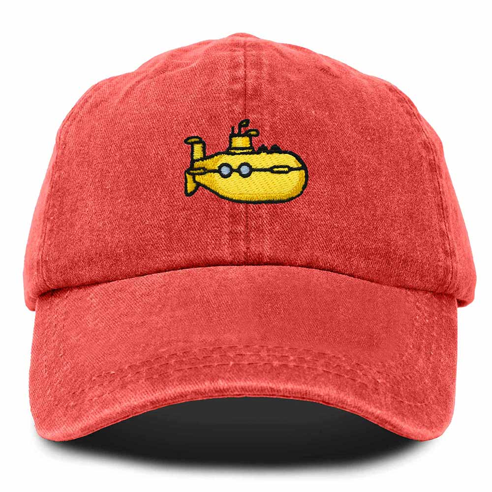 Dalix Submarine Cotton Dad Hat Adjustable Soft Baseball Cap Mens in Red