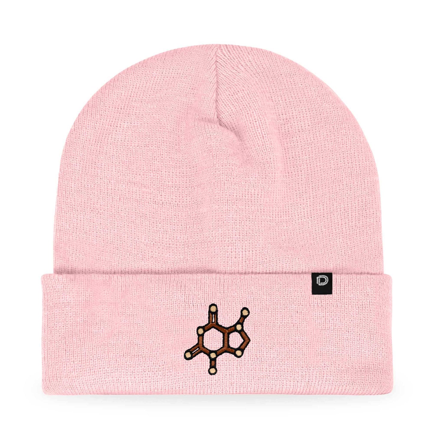Dalix Chocolate Molecule Beanie CapDalix Chocolate Molecule Embroidered Beanie Hat Knit Cozy Cap Cold Weather Mens in Pink