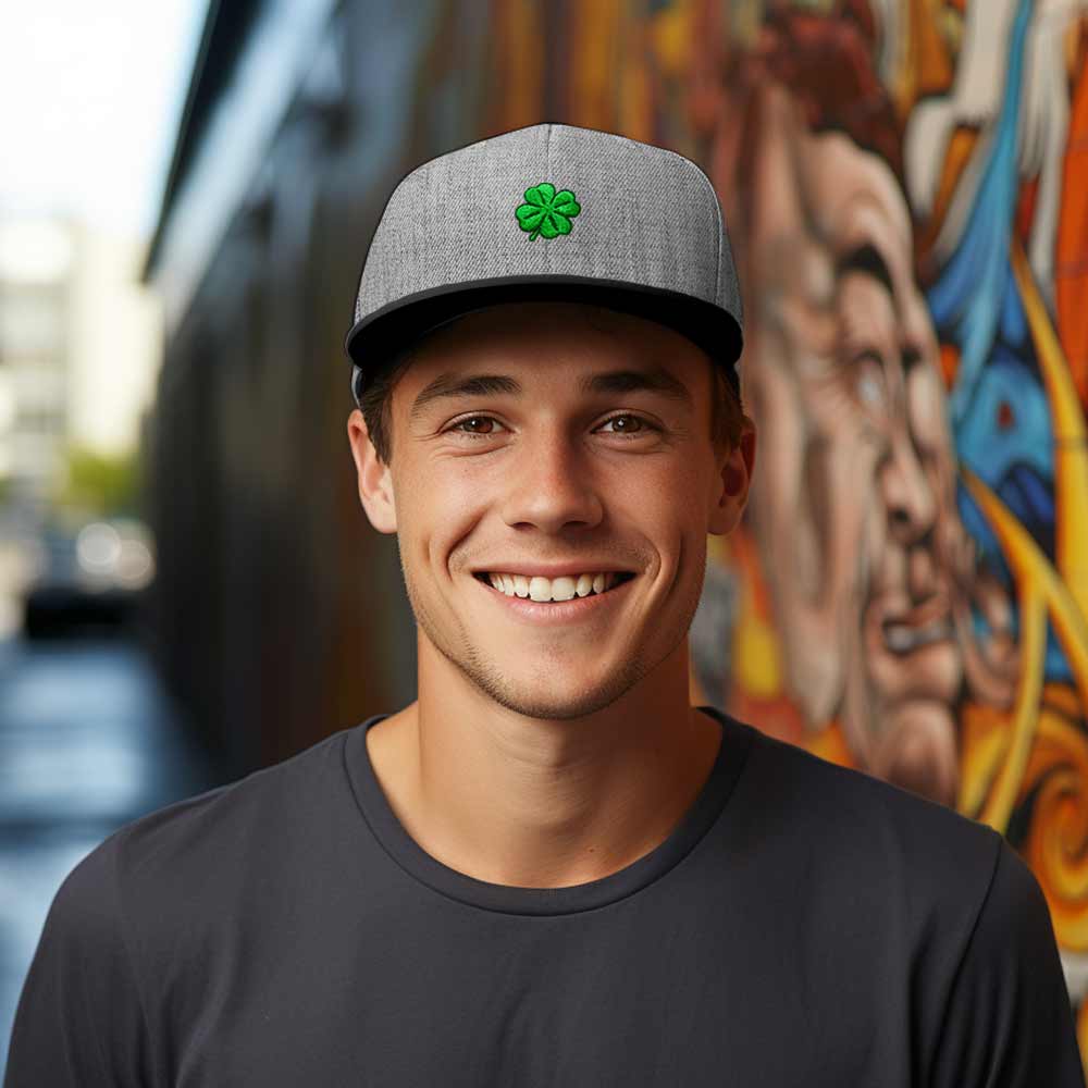 Dalix Clover Snapback Hat