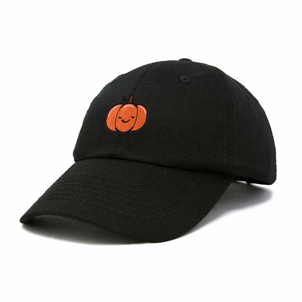Dalix Baby Pumpkin Embroidered Cotton Baseball Cap Adjustable Dad Hat Womens in Black