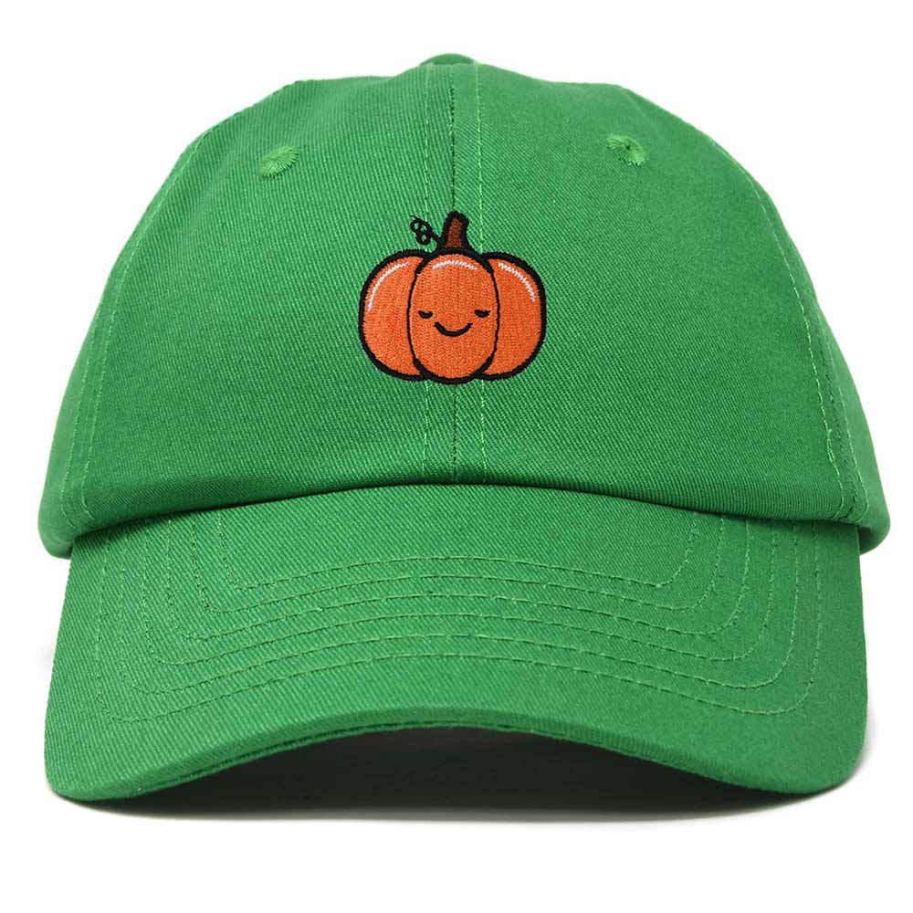 Dalix Baby Pumpkin Embroidered Cotton Baseball Cap Adjustable Dad Hat Womens in Kelly Green