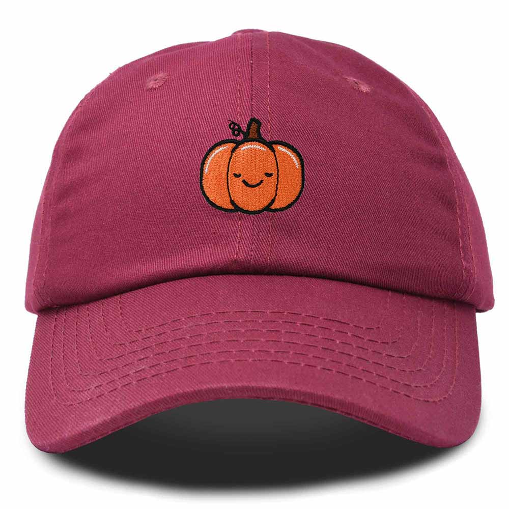 Dalix Baby Pumpkin Embroidered Cotton Baseball Cap Adjustable Dad Hat Womens in Maroon