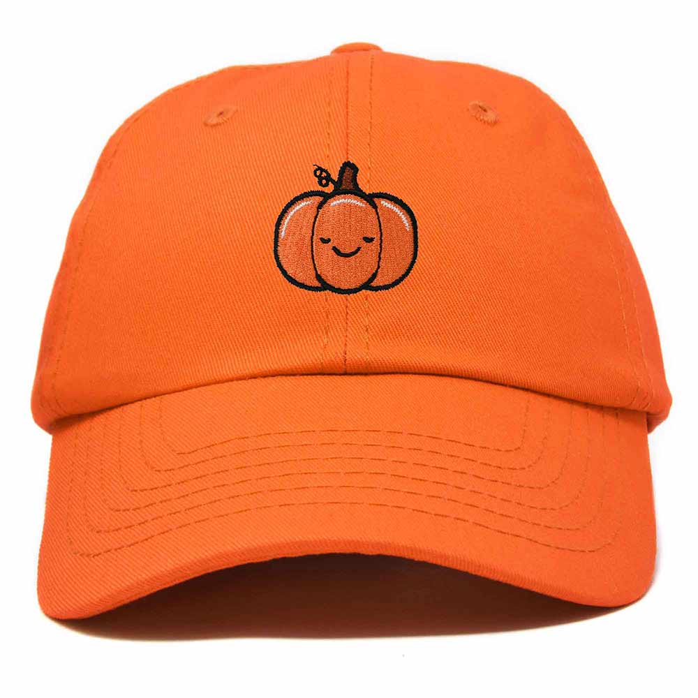 Dalix Baby Pumpkin Embroidered Cotton Baseball Cap Adjustable Dad Hat Womens in Orange