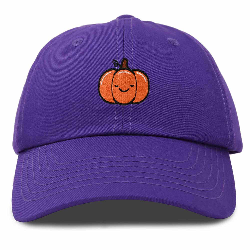 Dalix Baby Pumpkin Embroidered Cotton Baseball Cap Adjustable Dad Hat Womens in Purple