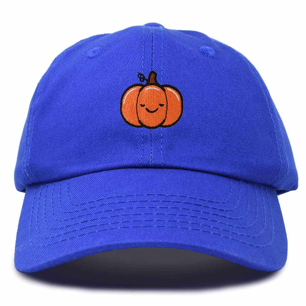 Dalix Baby Pumpkin Embroidered Cotton Baseball Cap Adjustable Dad Hat Womens in Royal Blue
