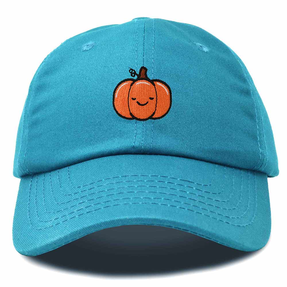 Dalix Baby Pumpkin Embroidered Cotton Baseball Cap Adjustable Dad Hat Womens in Teal