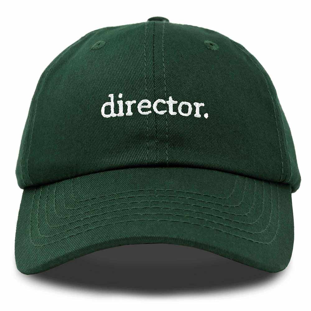 Dalix Director Embroidered Cotton Baseball Cap Adjustable Dad Hat Mens in Dark Green