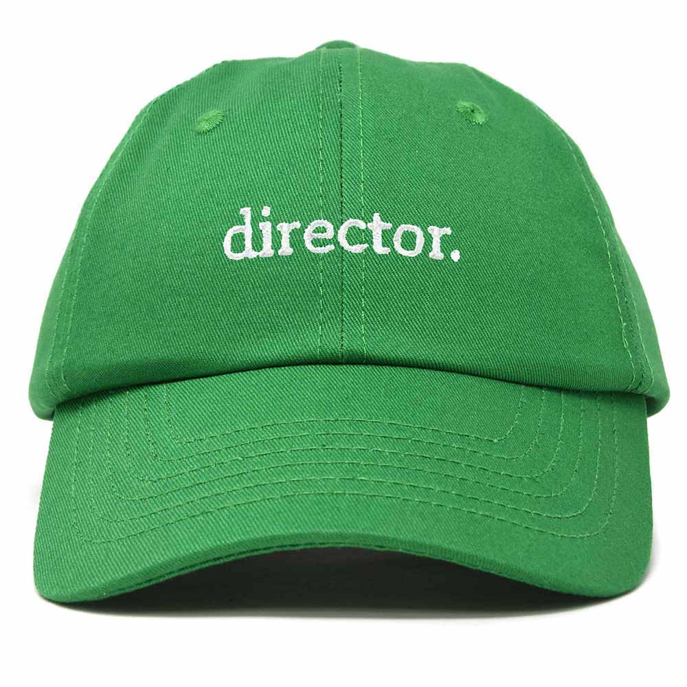 Dalix Director Embroidered Cotton Baseball Cap Adjustable Dad Hat Mens in Kelly Green