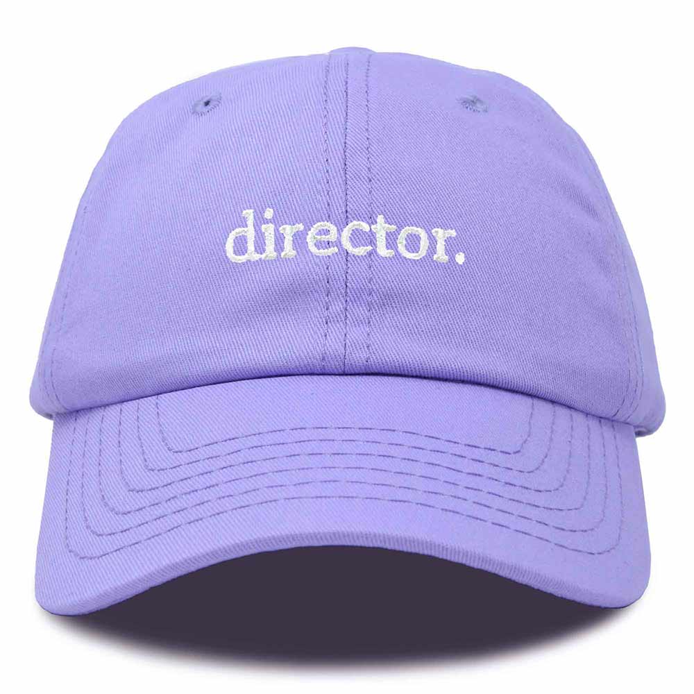 Dalix Director Embroidered Cotton Baseball Cap Adjustable Dad Hat Mens in Lavender