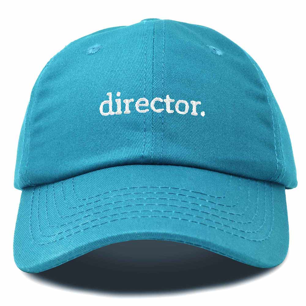 Dalix Director Embroidered Cotton Baseball Cap Adjustable Dad Hat Mens in Teal