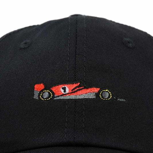 Dalix Formula Racing Car Embroidered Cap Cotton Baseball Summer Cool Dad Hat Mens in Black