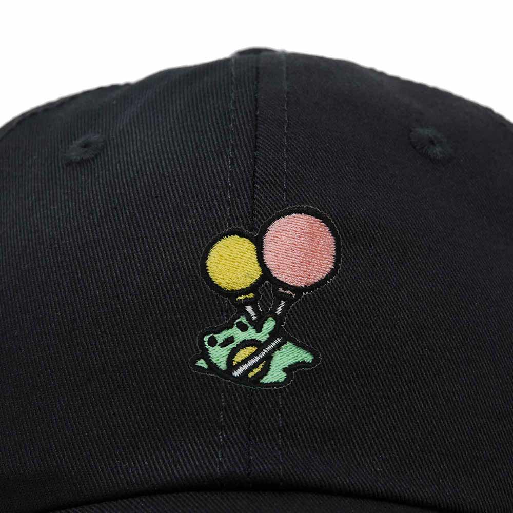 Dalix Soaring Frog Embroidered Womens Cotton Dad Hat Baseball Cap Adjustable in Black