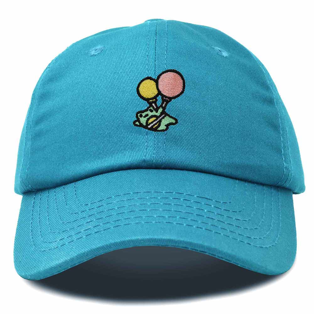 Dalix Soaring Frog Embroidered Womens Cotton Dad Hat Baseball Cap Adjustable in Teal