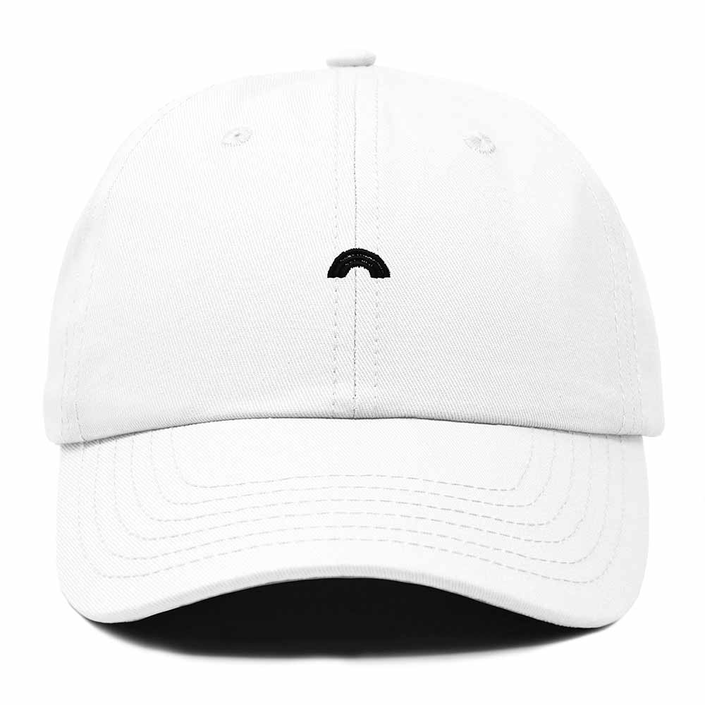 Dalix Lil Rainbow Embroidered Cotton Cap Summer Outdoor Dad Hat Womens in White