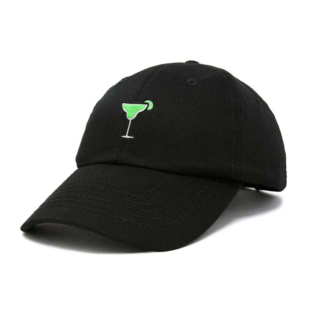 Dalix Margarita Embroidered Cap Cotton Baseball Cute Cool Dad Hat Womens in Black