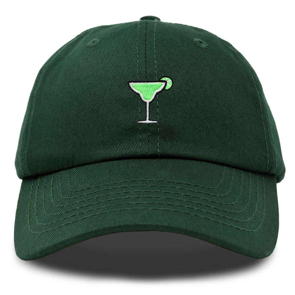Dalix Margarita Embroidered Cap Cotton Baseball Cute Cool Dad Hat Womens in Dark Green