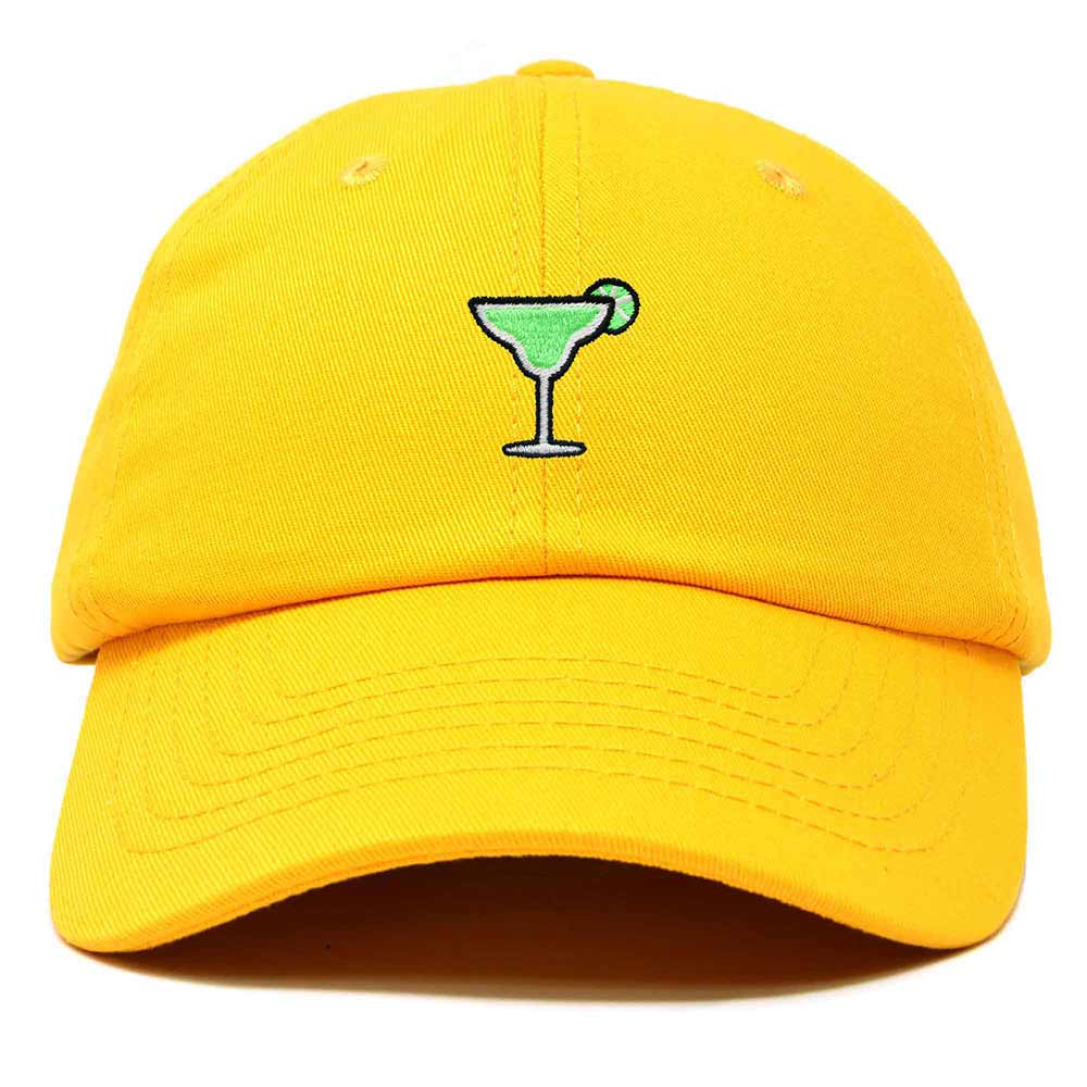 Dalix Margarita Embroidered Cap Cotton Baseball Cute Cool Dad Hat Womens in Gold