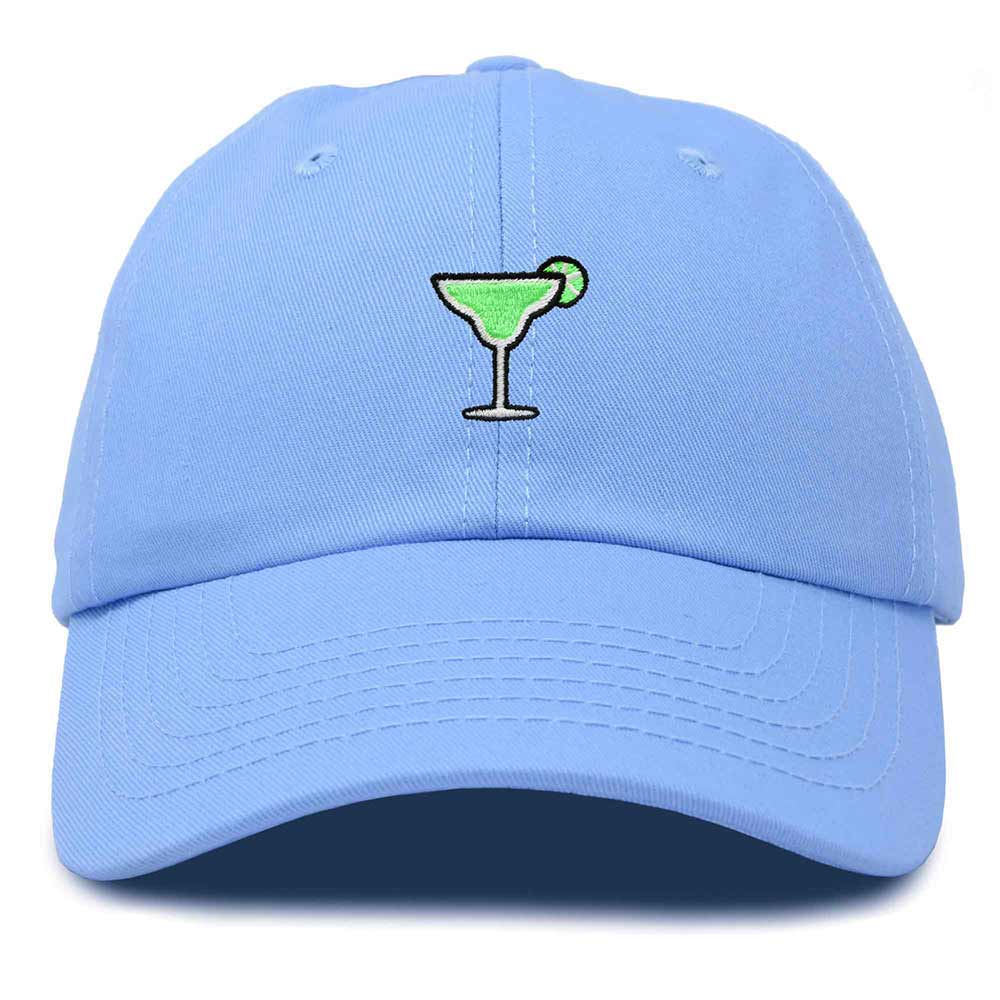 Dalix Margarita Embroidered Cap Cotton Baseball Cute Cool Dad Hat Womens in Light Blue