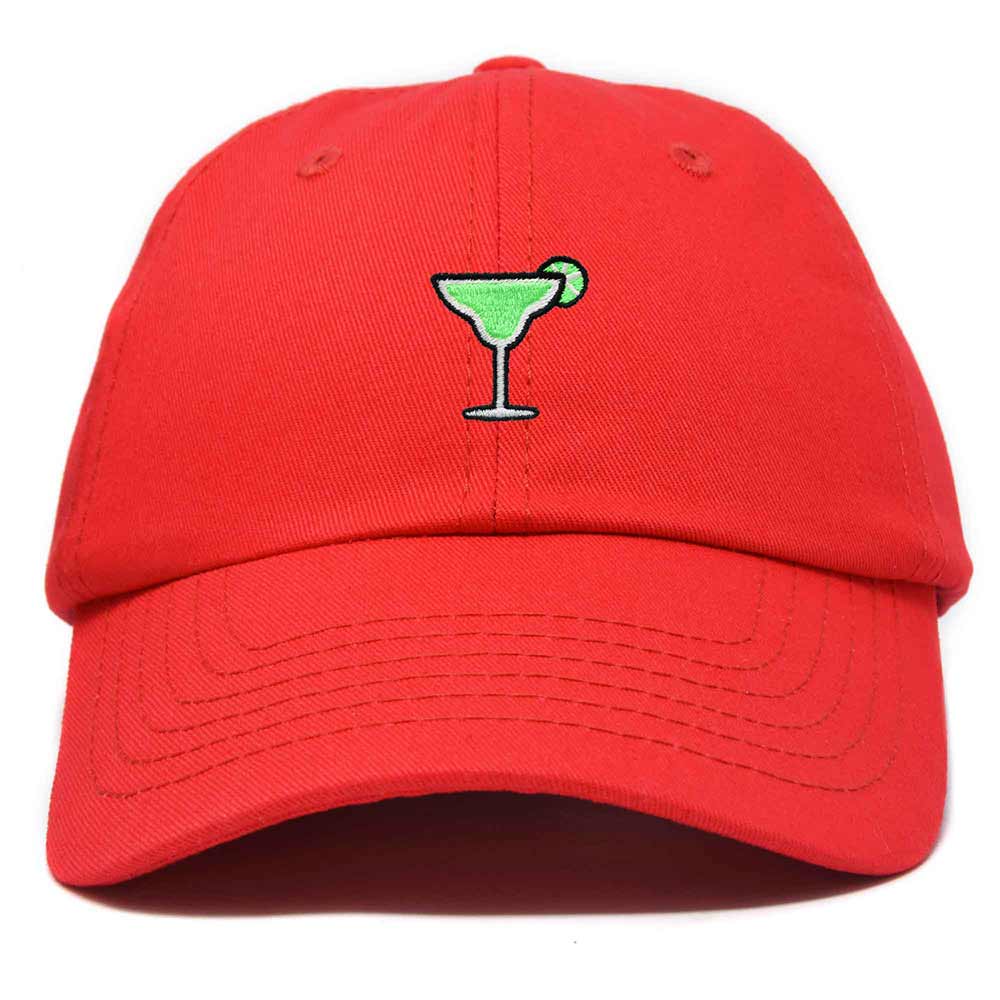 Dalix Margarita Embroidered Cap Cotton Baseball Cute Cool Dad Hat Womens in Red