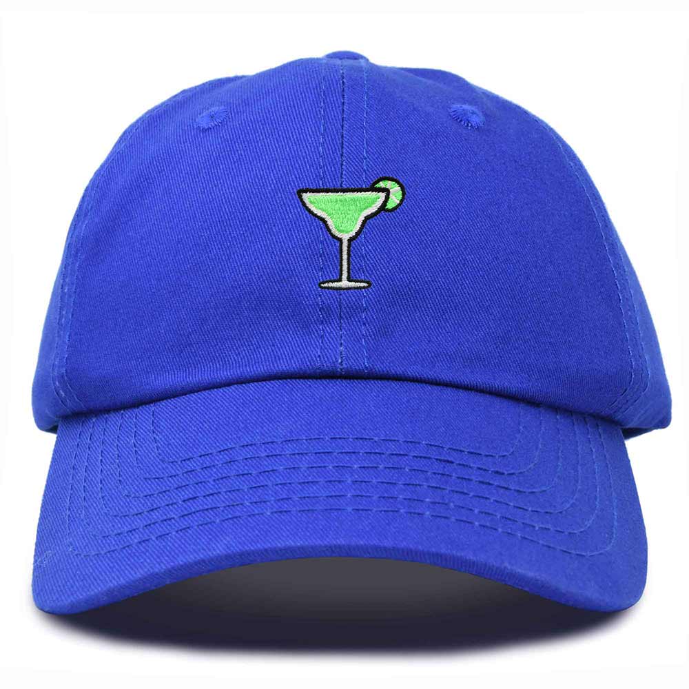 Dalix Margarita Embroidered Cap Cotton Baseball Cute Cool Dad Hat Womens in Royal Blue