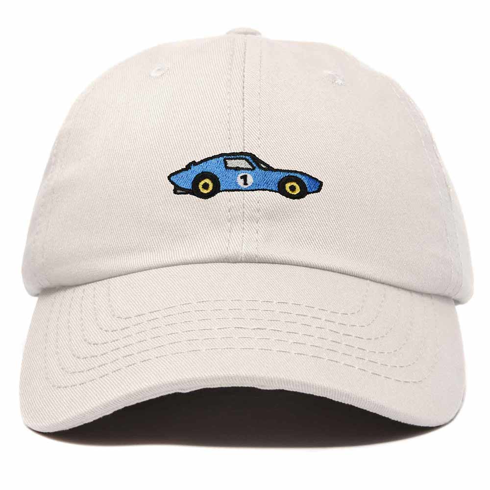 Dalix Muscle Car Embroidered Cap Cotton Baseball Summer Cool Dad Hat Mens in Beige