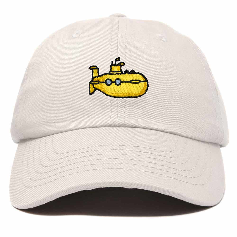 Dalix Submarine Cotton Dad Hat Adjustable Soft Baseball Cap Mens in Beige