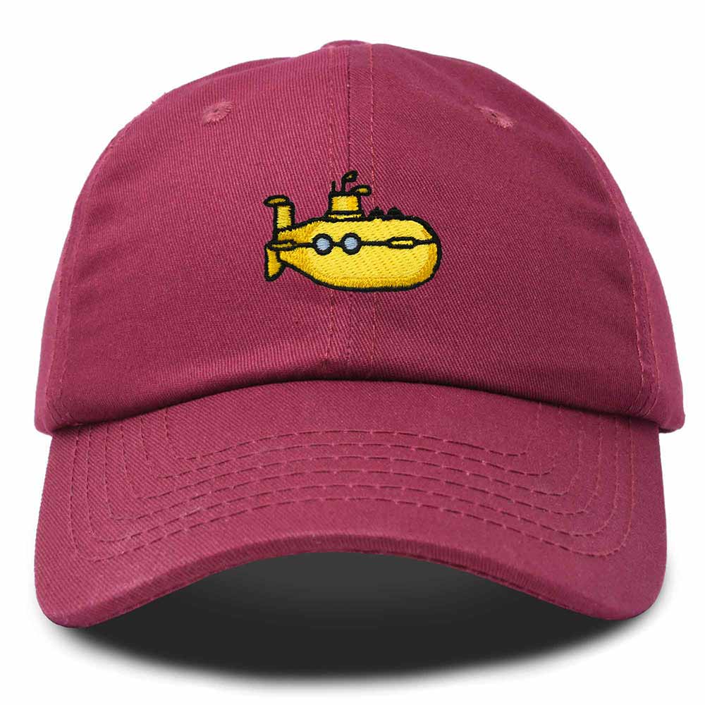 Dalix Submarine Cotton Dad Hat Adjustable Soft Baseball Cap Mens in Maroon