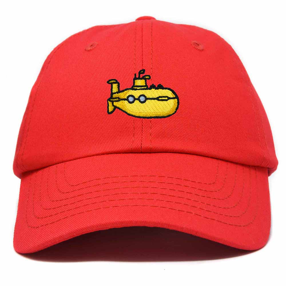 Dalix Submarine Cotton Dad Hat Adjustable Soft Baseball Cap Mens in Red