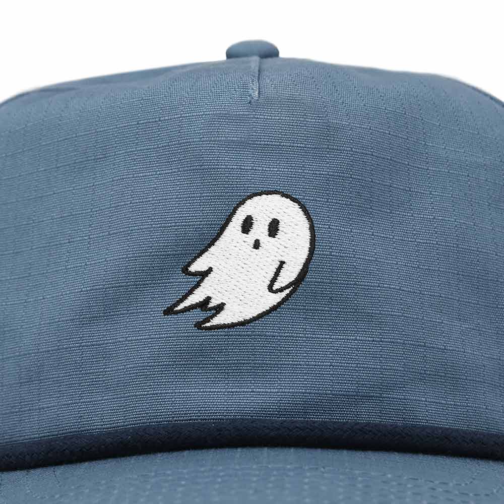 Dalix Ghost 5 Panel Snapback Cotton Baseball Cap Adjustable Hat Mens in Slate Blue