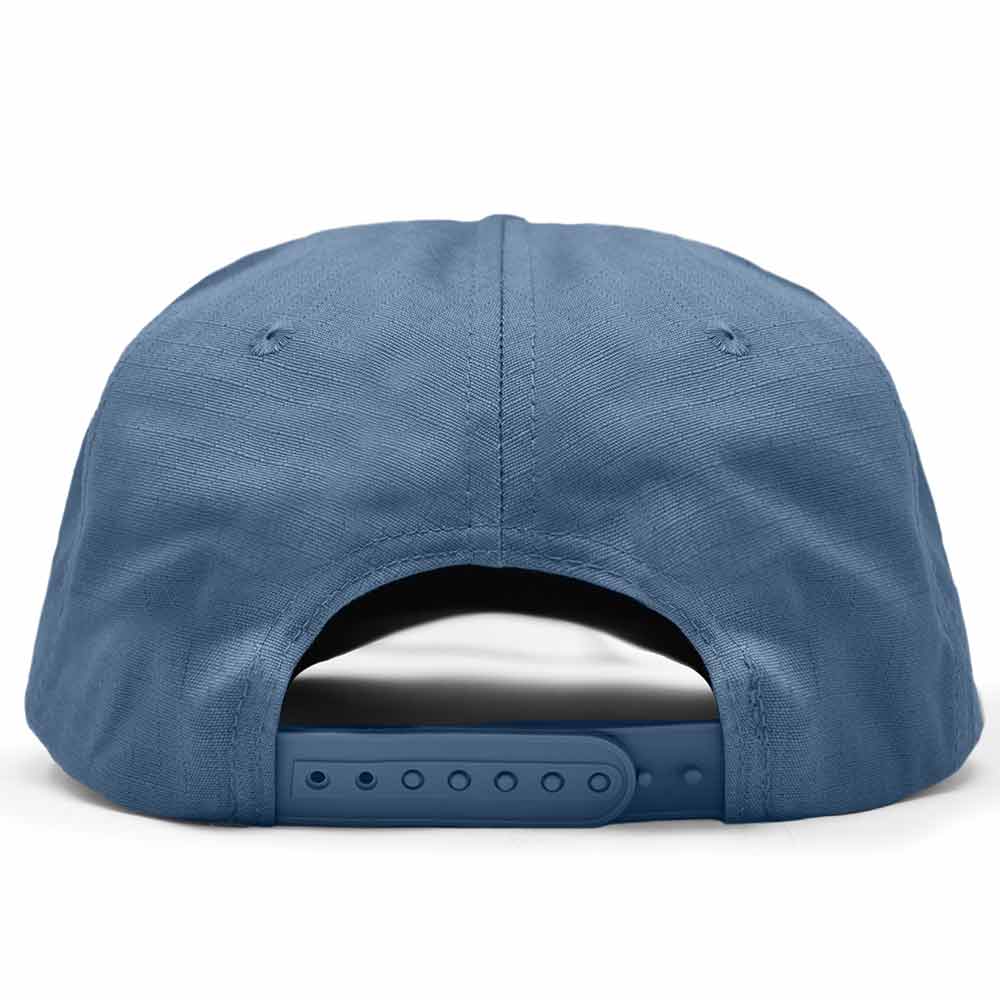 Dalix Ghost 5 Panel Snapback Cotton Baseball Cap Adjustable Hat Mens in Slate Blue