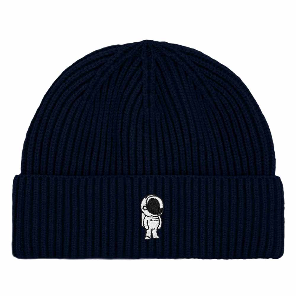 Dalix Astronaut Fisherman Beanie Hat Winter Knit Cuffed Watch Cap Mens in Navy Blue