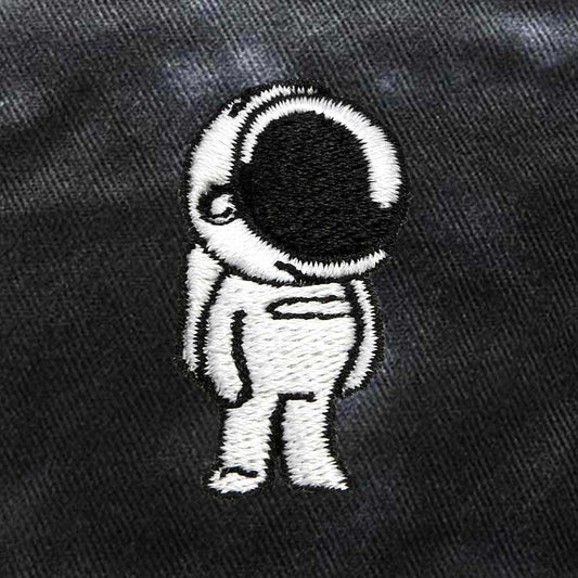 Dalix Astronaut Tie Dye Bucket Hat Cotton Embroidery Casual Outdoor Style Mens in Tie Dye Black M Medium