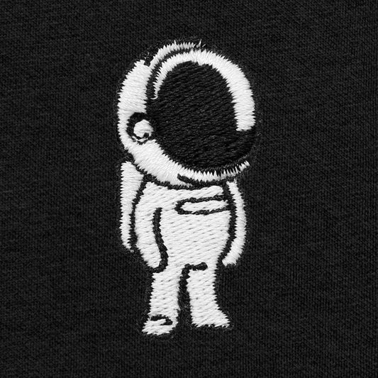 Dalix Astronaut Embroidered Jogger Pant Soft Fleece Relaxed Fit Lounge Mens in Black S Small