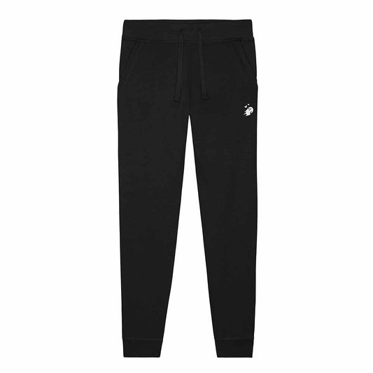Dalix Heartly Ghost Embroidered Jogger Pant Soft Fleece Relaxed Fit Lounge Womens in Black S Small
