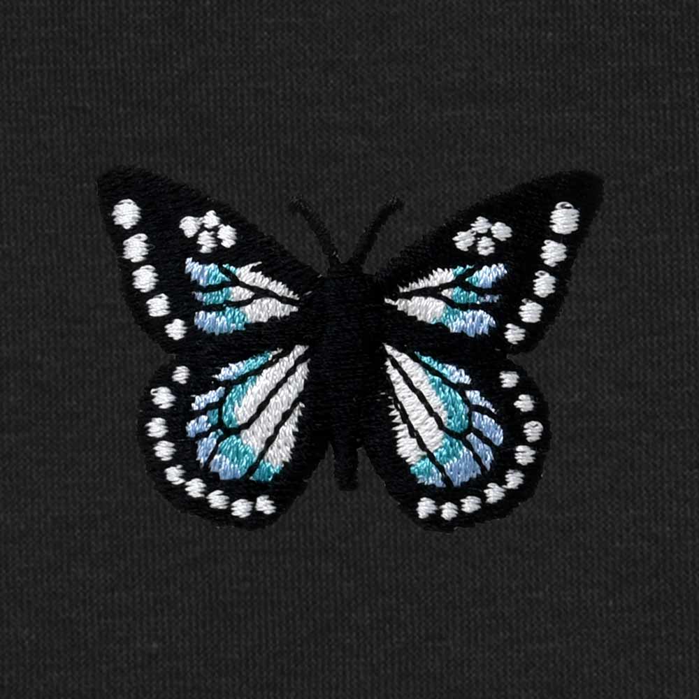 Dalix Butterfly Embroidered Sweatpant Heavy Weight Fleece Relaxed Fit Lounge Womens in Black S Small