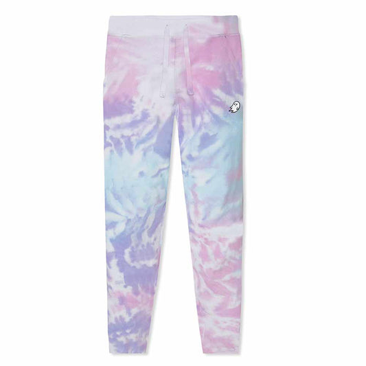 Dalix Ghost Tie Dye Fleece Jogger Pants Mens Cotton Blend Drawcord Ribbed Cuff Sweatpants Front Pockets in Cotton Clandy S Small