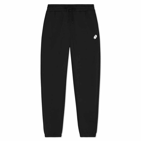 Dalix Ghost Regular Fleece Track Pants with Elastic Waist and Cuffs Mens in Black S Small