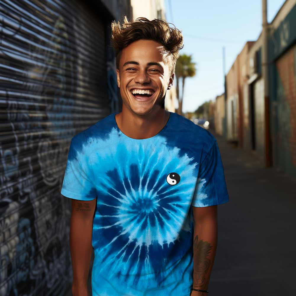 Dalix Tie Dye Yin Yang Tee