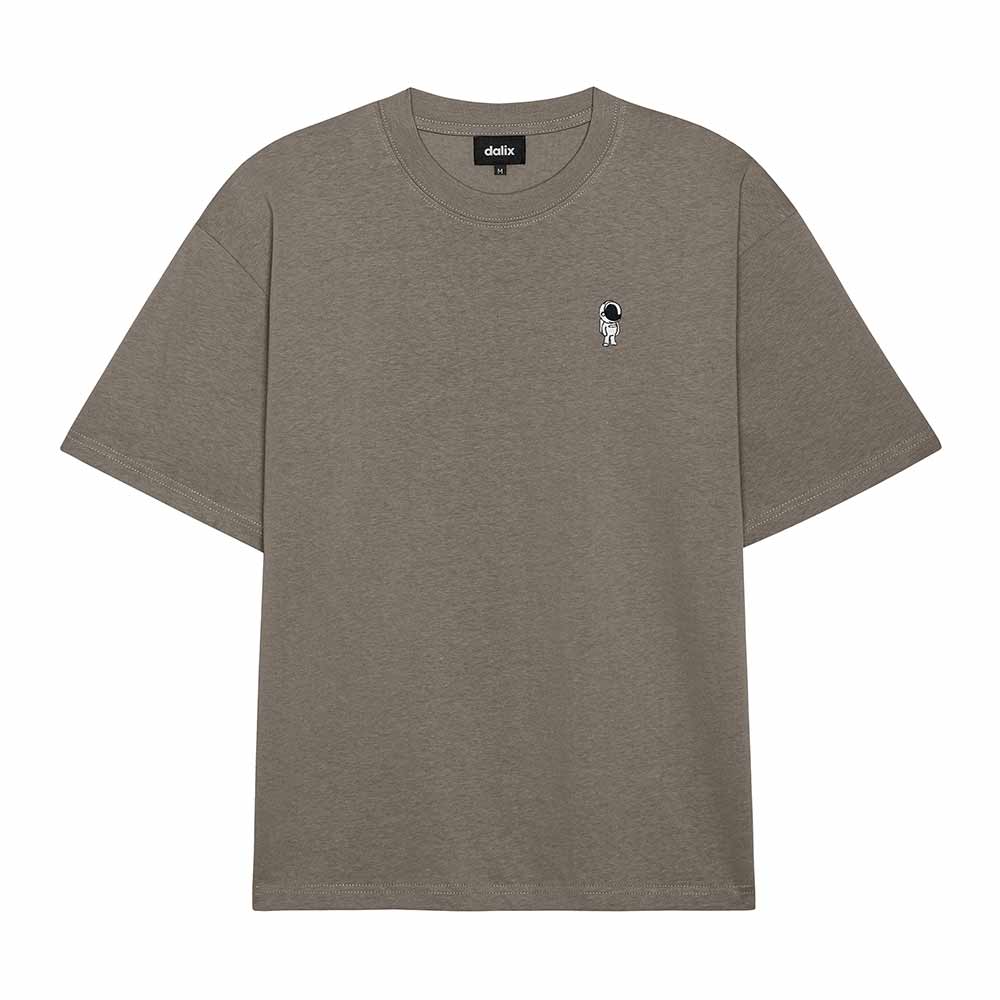 Dalix Mens Astronaut Heavy Weight Cotton Tee