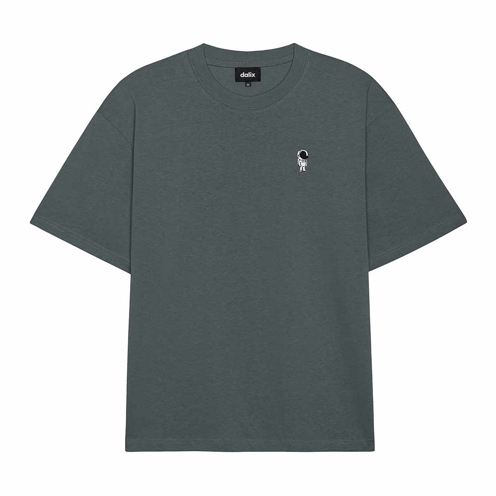Dalix Mens Astronaut Heavy Weight Cotton Tee