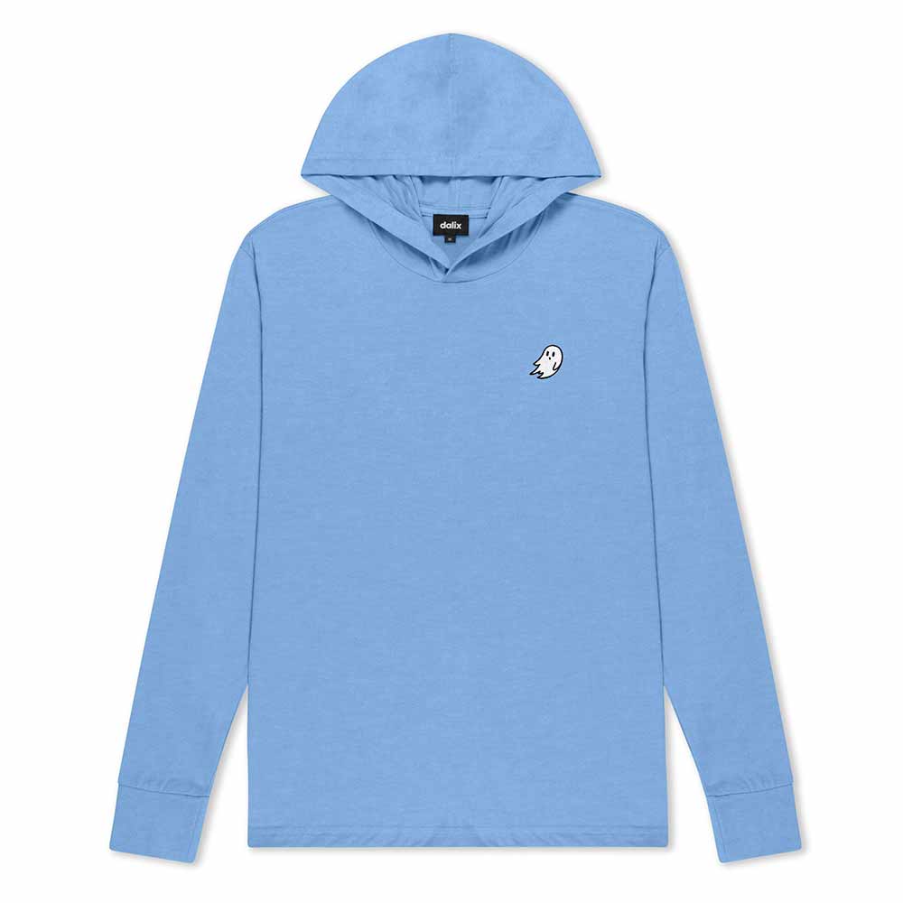 Dalix Mens Ghost Hooded Long Sleeve Jersey Tee