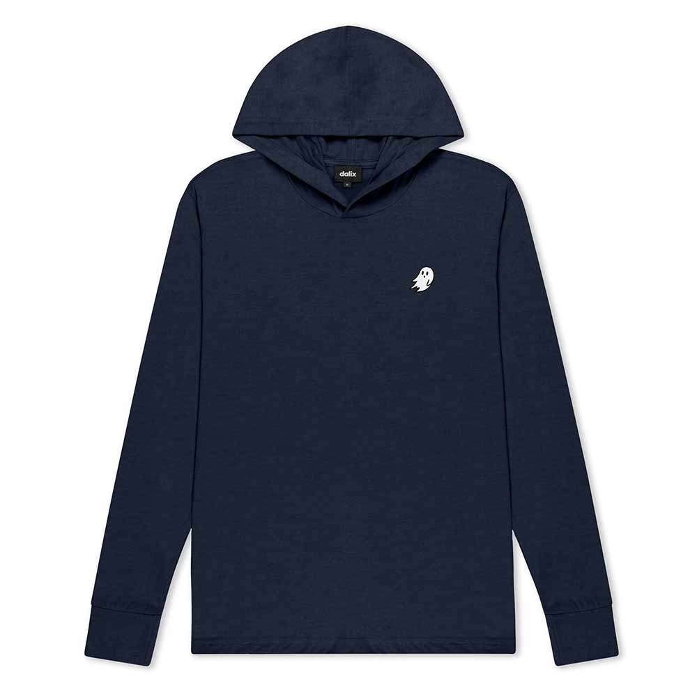 Dalix Mens Ghost Hooded Long Sleeve Jersey Tee